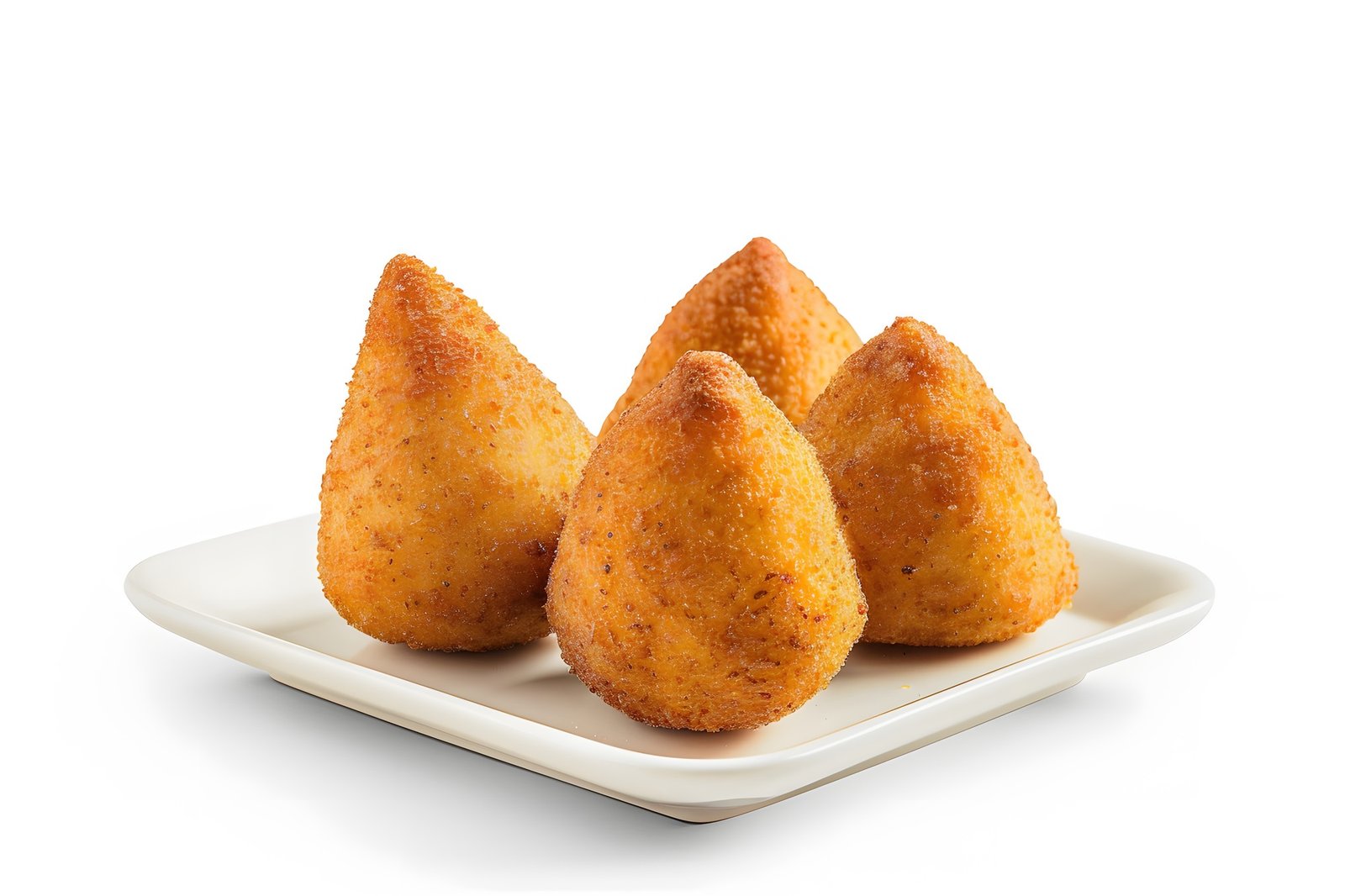 brazilian coxinha isolated on a white background